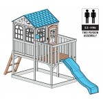 Casuta de joaca suspendata  HighLine  Retreat PlayHouse - Complex cu tobogan Centru multifuntional din lemn Kidkraft